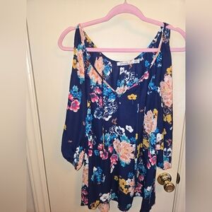 Floral Cold Shoulder Top